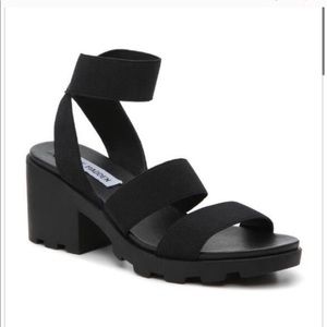 Steve Madden | Shoes | New Steve Madden Haidar Black Chunky Sandals ...